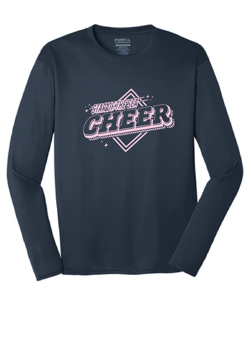 Long Sleeve Core Cotton Tee (Youth & Adult) / Navy / Star Of The Sea Cheer