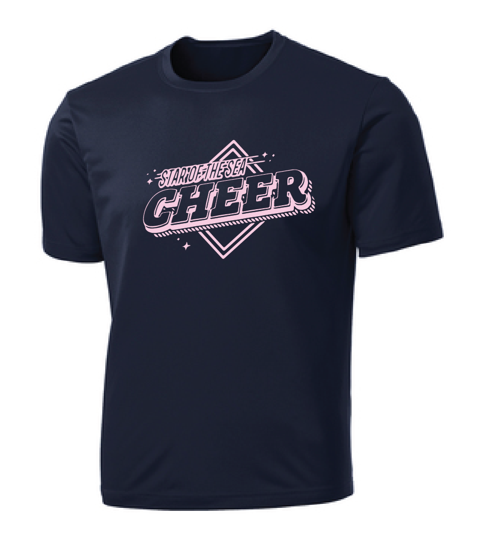 Performance Tee (Youth & Adult) / Navy / Star Of The Sea Cheer