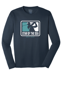 Long Sleeve Core Cotton Tee (Youth & Adult) / Navy / Star Of The Sea Golf