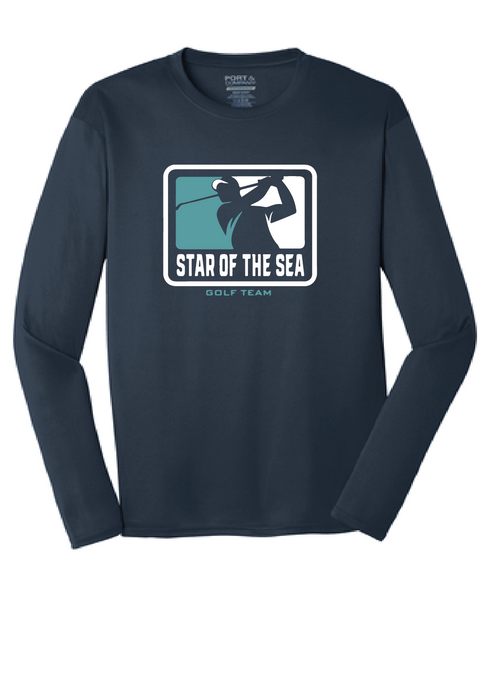 Long Sleeve Core Cotton Tee (Youth & Adult) / Navy / Star Of The Sea Golf