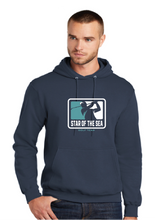 Fleece Pullover Hooded Sweatshirt (Youth & Adult) / Navy / Star Of The Sea Golf