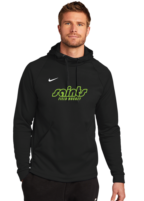 Nike Therma-FIT Pullover Fleece Hoodie / Black / Saints Field Hockey