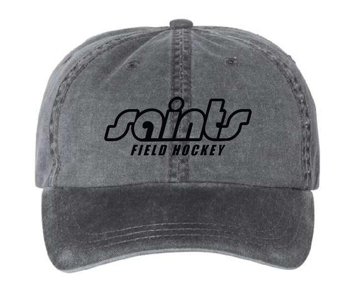 Pigment-Dyed Cap / Black / Saints Field Hockey