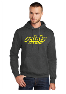 Fleece Pullover Hooded Sweatshirt / Charcoal / Saints Field Hockey