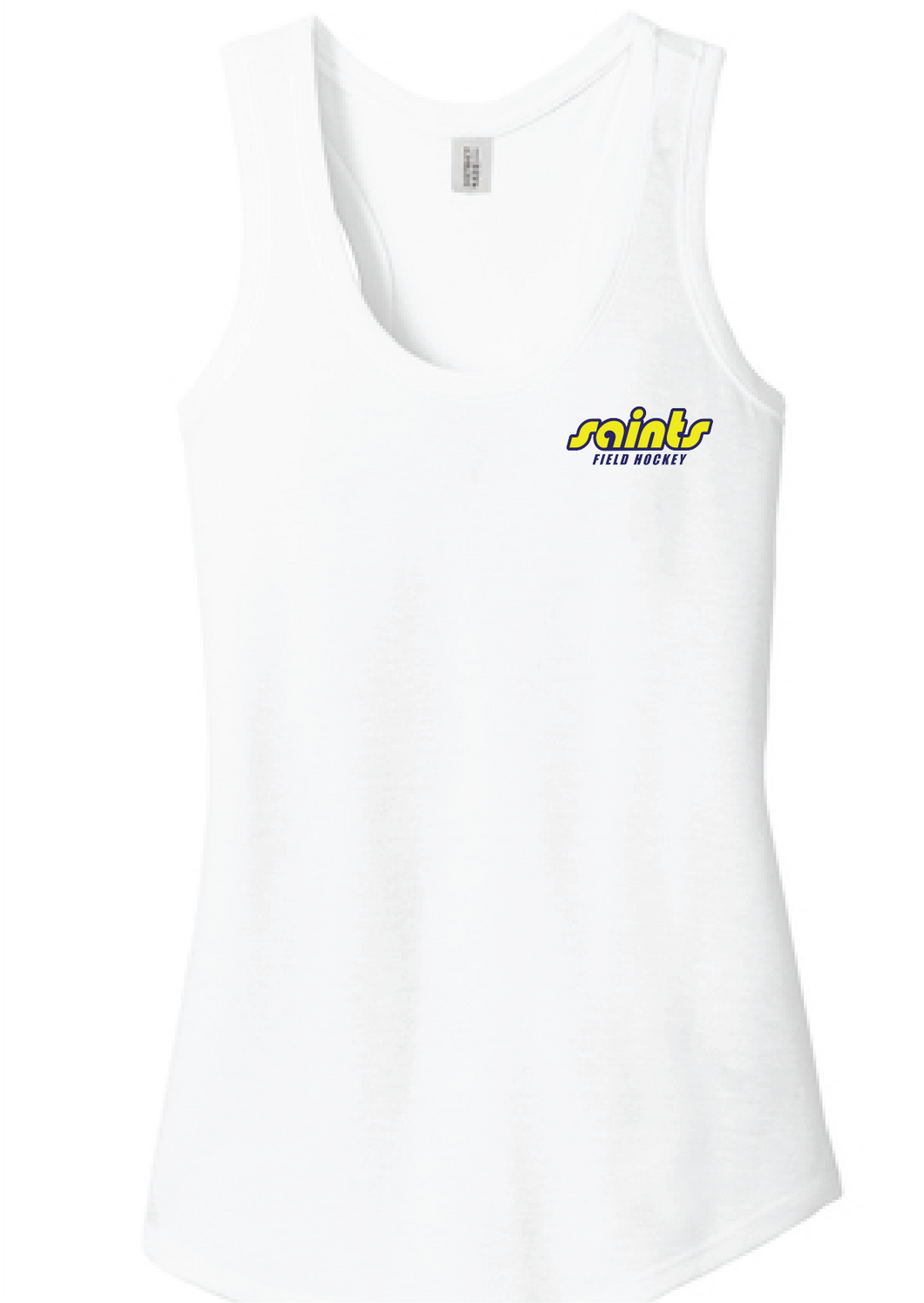 Women’s Triblend Racerback Tank / White / Saints Field Hockey