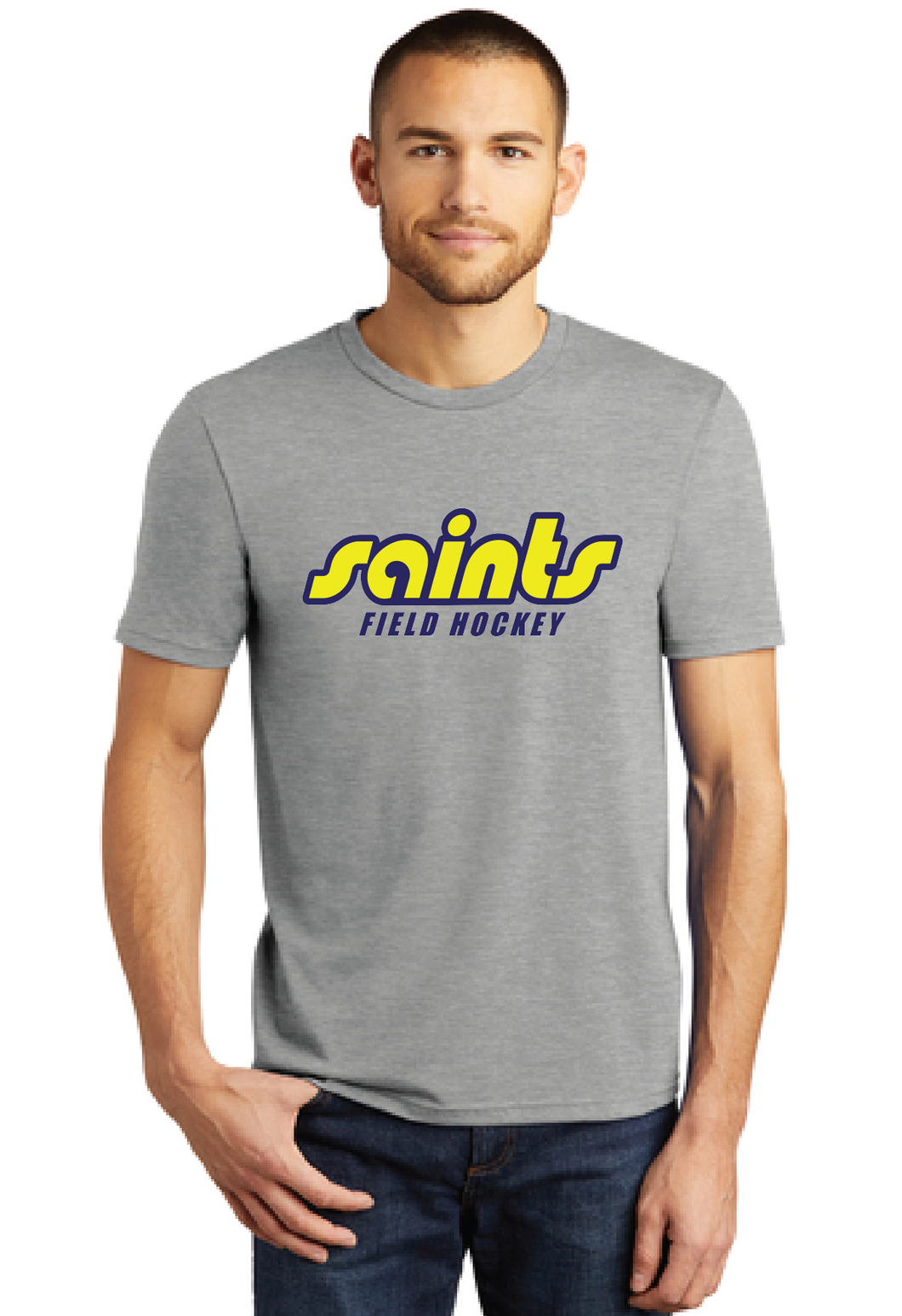 Softstyle Triblend Tee / Grey Frost / Saints Field Hockey