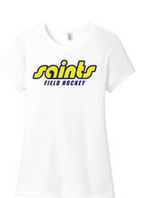 Women’s Softstyle Triblend Tee / White / Saints Field Hockey