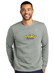 Nike Club Fleece Crew / Dark Grey Heather / Saints Field Hockey