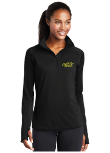 Stretch 1/2-Zip Athletic Pullover / Black / Saints Field Hockey