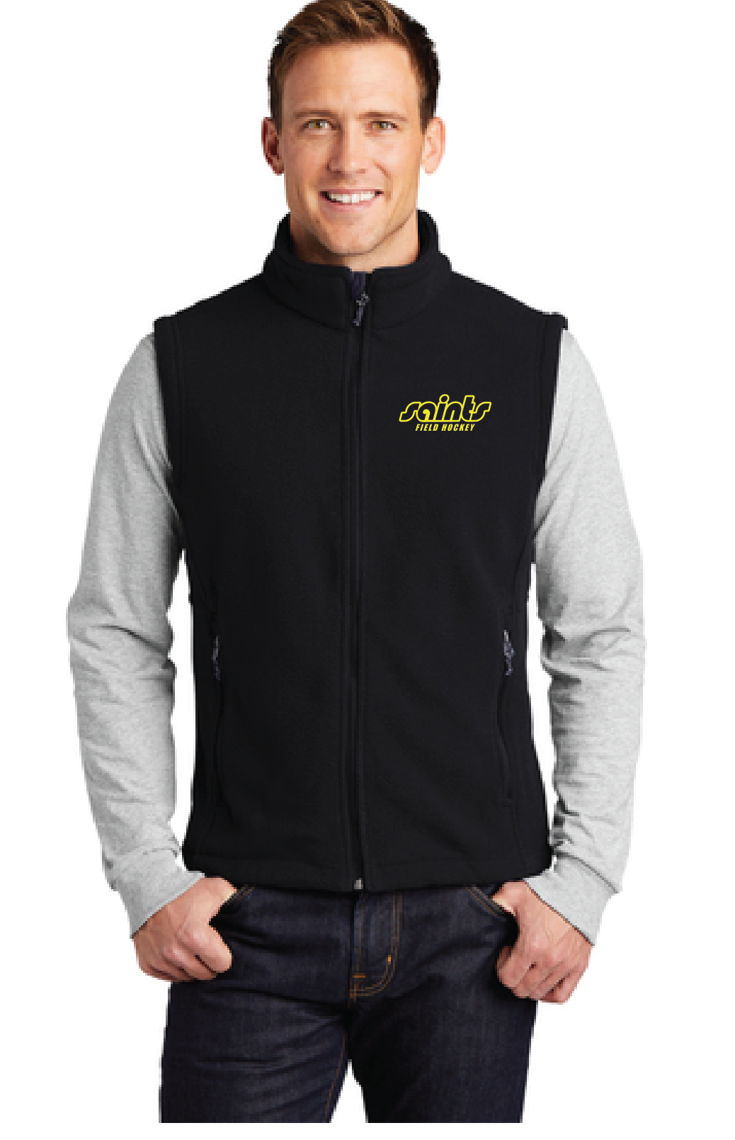 Fleece Vest / Black / Saints Field Hockey