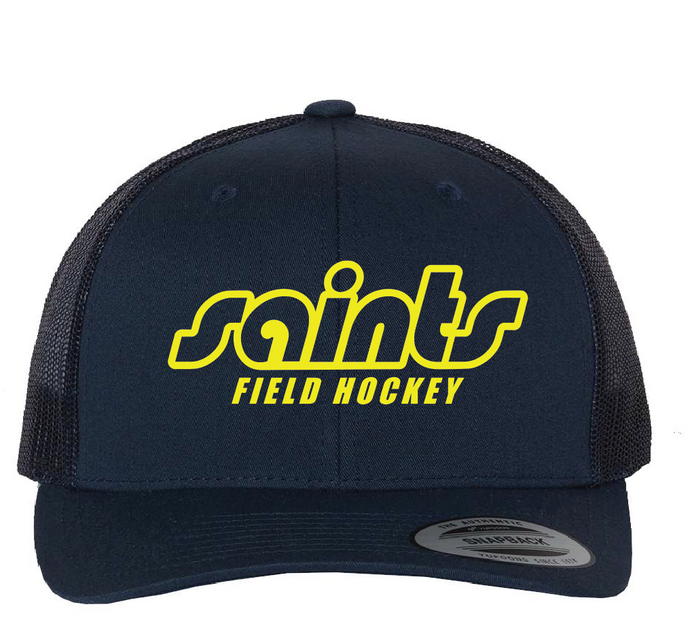 Adjustable Snapback Trucker Cap / Navy / Saints Field Hockey