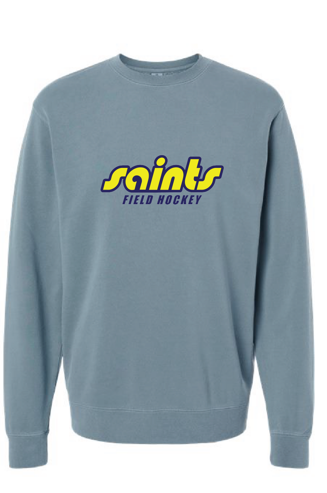 Midweight Pigment-Dyed Crewneck Sweatshirt / Slate Blue / Saints Field Hockey