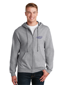 Fleece Full-Zip Hooded Sweatshirt / Athletic Heather / Saints Field Hockey