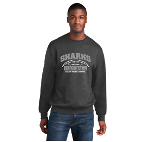 Core Fleece Crewneck Sweatshirt / Dark Heather Grey / Salem Middle School Football