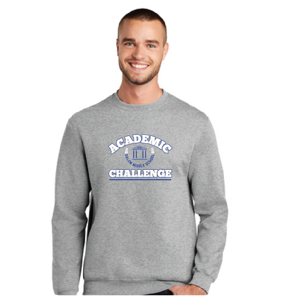Core Fleece Crewneck Sweatshirt / Athletic Heather / Salem Middle School Academic Challenge