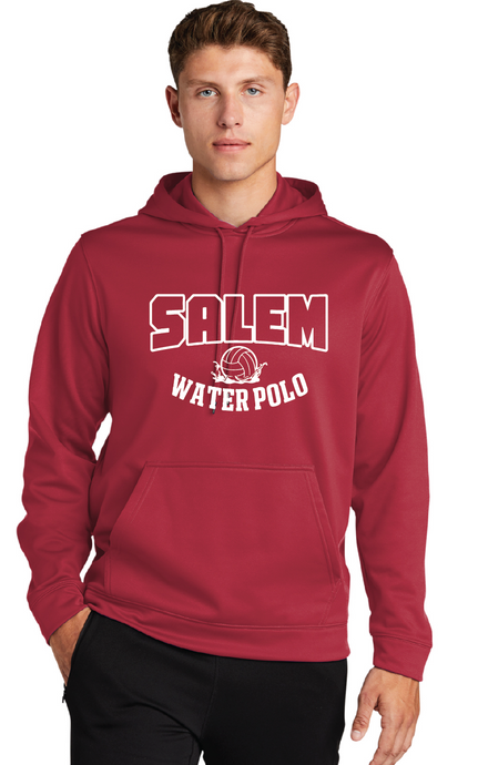 Fleece Hooded Pullover / Red / Salem High School Water Polo