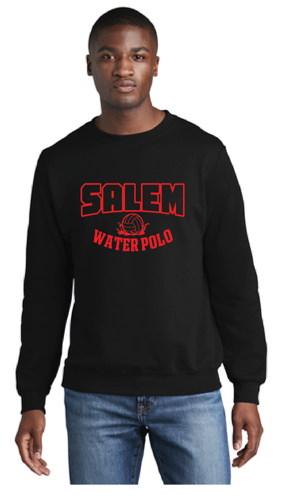 Core Fleece Crewneck Sweatshirt / Black / Salem High School Water Polo