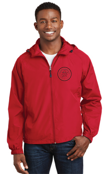 Hooded Raglan Jacket / Red / Salem High School Water Polo
