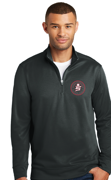 Performance Fleece 1/4-Zip Pullover Sweatshirt / Black / Salem High School Water Polo