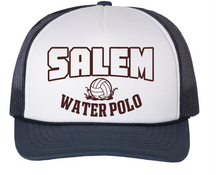 Foam Trucker Cap / White/Navy / Salem High School Water Polo