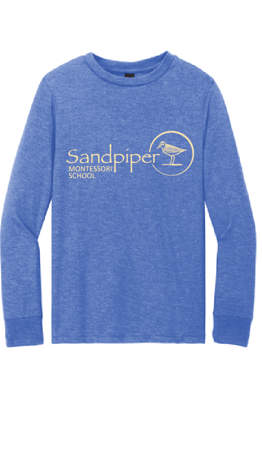 Perfect Triblend Long Sleeve Tee (Adult & Youth)  / Royal Frost / Sandpiper Montessori