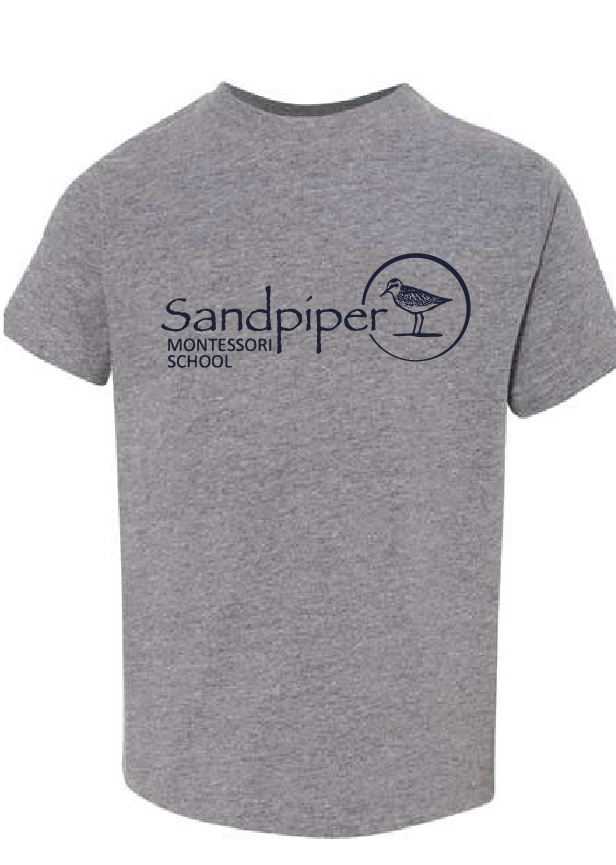 Toddler Fine Jersey Tee / Granite Heather / Sandpiper Montessori