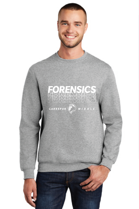 Fleece Crewneck Sweatshirt / Athletic Heather / Larkspur Middle School Forensics