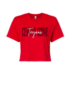 Trojans Women’s  Ideal Crop Tee / Red / Center Grove