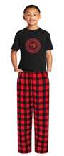 Youth Cotton Tee and Youth Flannel Pants / Black/Red and Black Buffalo / North Landing Elementary School