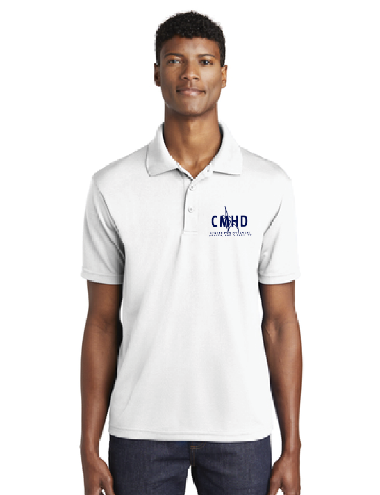 RacerMesh Polo / White / Center for Movement, Health, & Disability