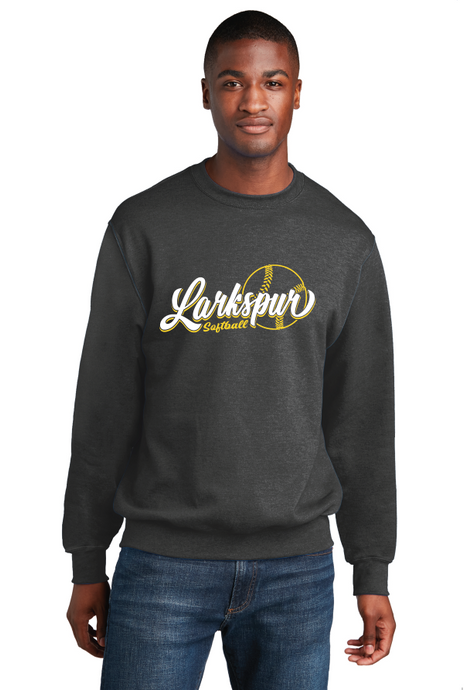 Core Fleece Crewneck Sweatshirt / Heather Charcoal / Larkspur Middle School Softball