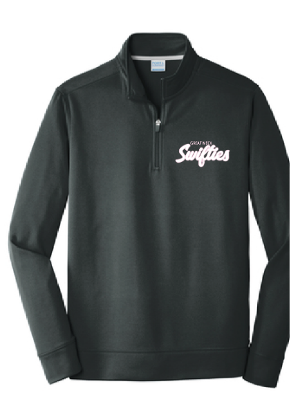Fleece 1/4-Zip Pullover Sweatshirt / Black / Great Neck Swifties
