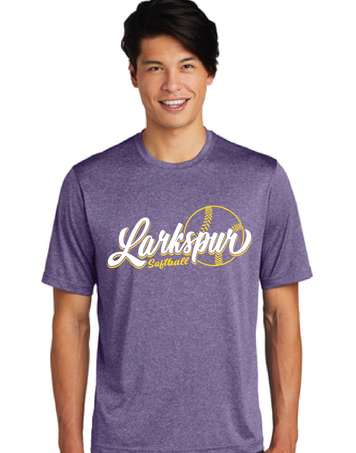 Heather Contender Tee / Heather Purple / Larkspur Middle School Softball