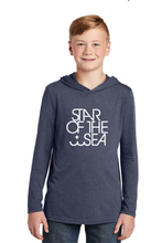 Long Sleeve T-shirt Hoodie (Youth & Adult) / Navy Frost / Star Of The Sea