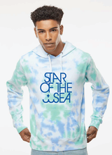 Tie-Dyed Fleece Hooded Sweatshirt / Lagoon Tie Dye / Star Of The Sea
