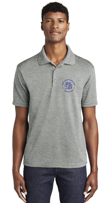 RacerMesh Polo / Grey Heather / Star of the Sea Staff