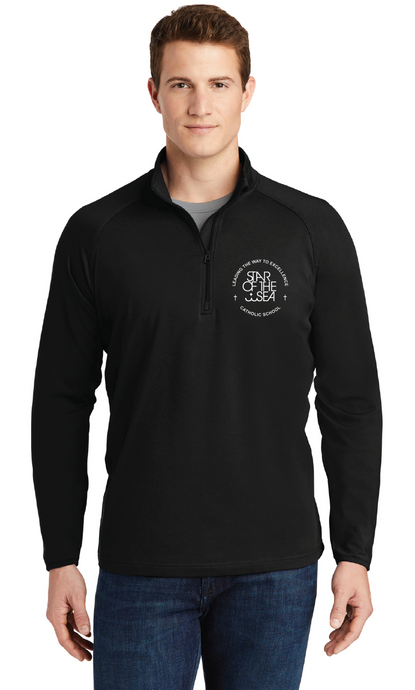 Stretch 1/2-Zip Pullover / Black / Star of the Sea Staff