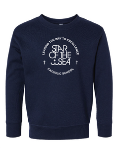 Toddler Fleece Crewneck Sweatshirt / Navy / Star of Sea
