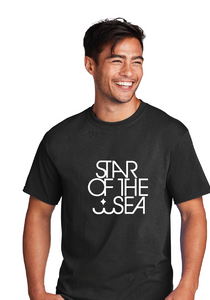 Cotton Tee and Flannel Pants Pajamas (Youth & Adult) / Black / Red & Black Buffalo / Star of The Sea