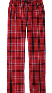 Cotton Tee and Flannel Pants Pajamas (Youth & Adult) / Black / Red & Black Buffalo / Bay Youth Orchestras of Virginia