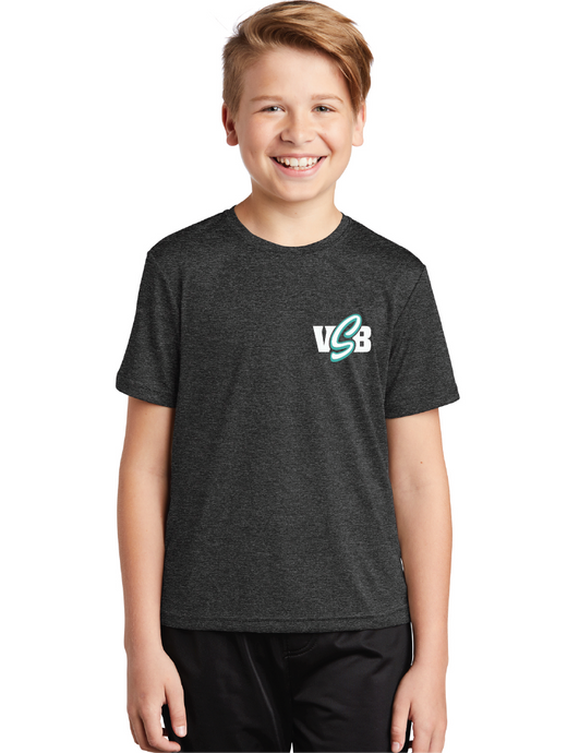 Heather Contender Tee (Youth & Adult) / Graphite Heather / Virginia Beach Stripers Baseball