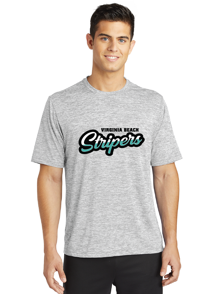 Electric Heather Tee / Silver / Virginia Beach Stripers Baseball