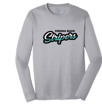 Long Sleeve Performance Tee / Silver / Virginia Beach Stripers Baseball