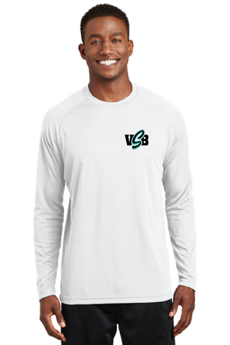 Long Sleeve Raglan T-Shirt / White / Virginia Beach Stripers Baseball