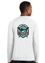 Long Sleeve Raglan T-Shirt / White / Virginia Beach Stripers Baseball