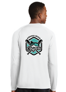 Long Sleeve Raglan T-Shirt / White / Virginia Beach Stripers Baseball