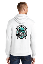 Core Fleece Pullover Hooded Sweatshirt / White / Virginia Beach Stripers Baseball