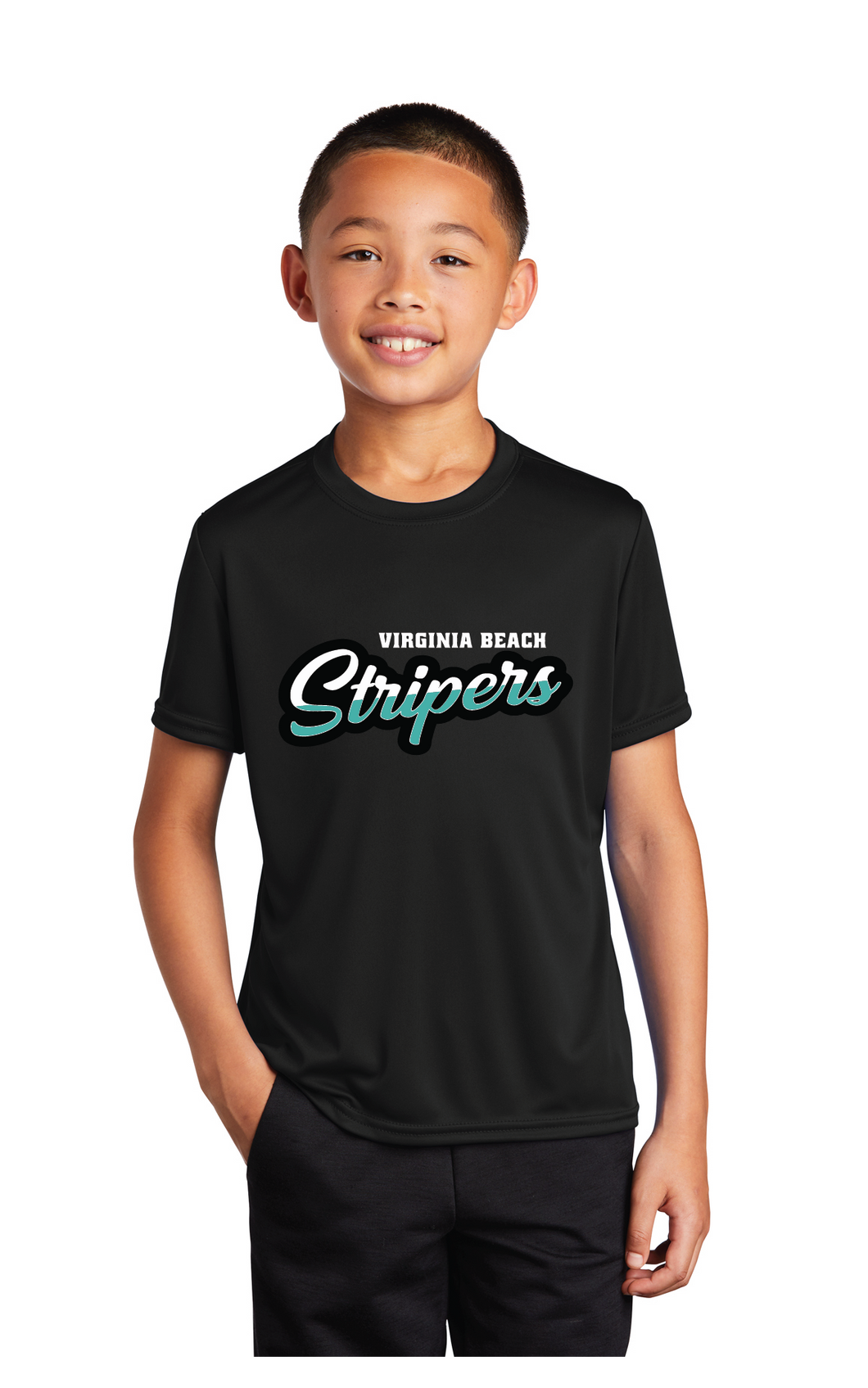 Performance T-shirt (Youth and Adult) / Black / Virginia Beach Stripers Baseball