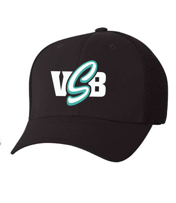 Ultrafiber Mesh Cap / Black / Virginia Beach Stripers Baseball