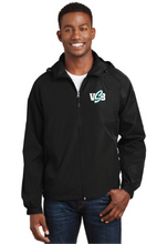 Hooded Raglan Jacket / Black / Virginia Beach Stripers Baseball